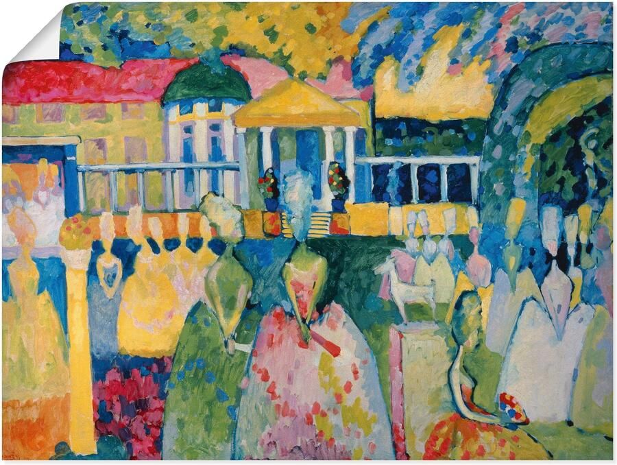 Artland Artprint Dames in hoepelrokken. 1909 als artprint op linnen muursticker of poster in verschillende maten - Foto 5