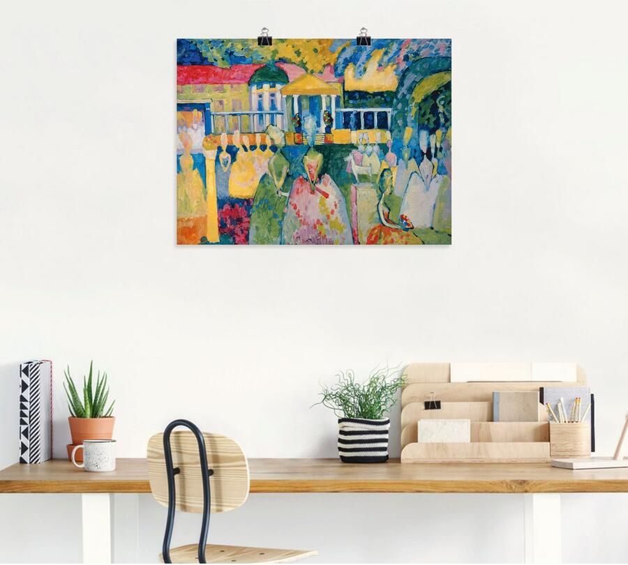 Artland Artprint Dames in hoepelrokken. 1909 als artprint op linnen muursticker of poster in verschillende maten - Foto 4