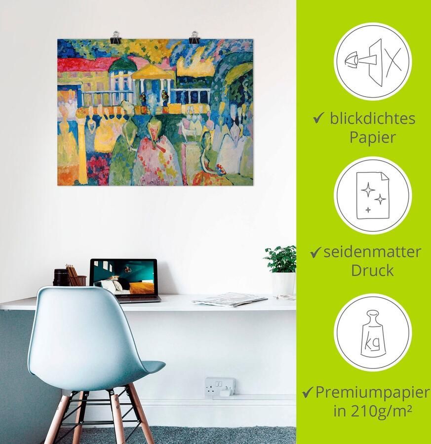 Artland Artprint Dames in hoepelrokken. 1909 als artprint op linnen muursticker of poster in verschillende maten - Foto 2