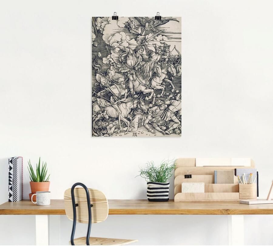 Artland Artprint De apocalyptische ruiter. Ca. 1497x98 als artprint op linnen muursticker of poster in verschillende maten - Foto 6