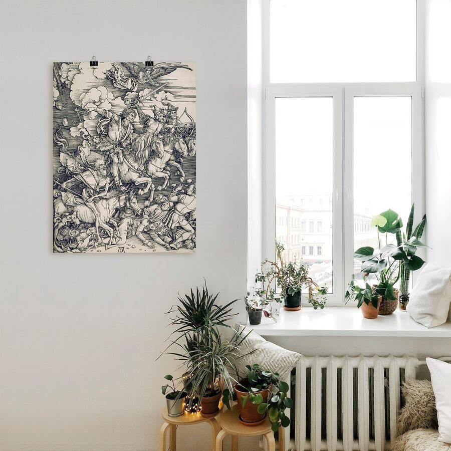 Artland Artprint De apocalyptische ruiter. Ca. 1497x98 als artprint op linnen muursticker of poster in verschillende maten - Foto 2