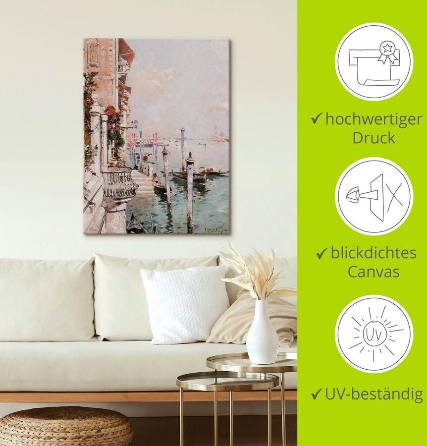 Artland Artprint De Canal Grande Venetië. als artprint op linnen poster in verschillende formaten maten - Foto 2