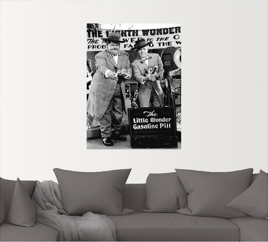 Artland Artprint De dikke en de dunne en de wonderpil 1943 als artprint op linnen poster muursticker in verschillende maten - Foto 4