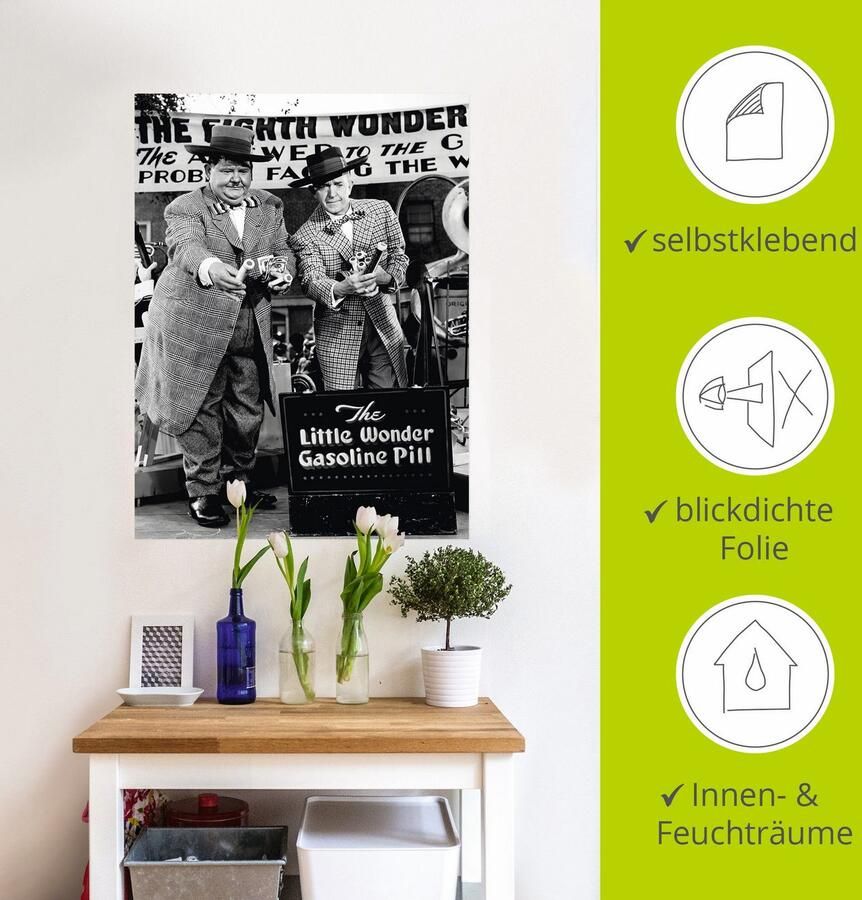 Artland Artprint De dikke en de dunne en de wonderpil 1943 als artprint op linnen poster muursticker in verschillende maten - Foto 3