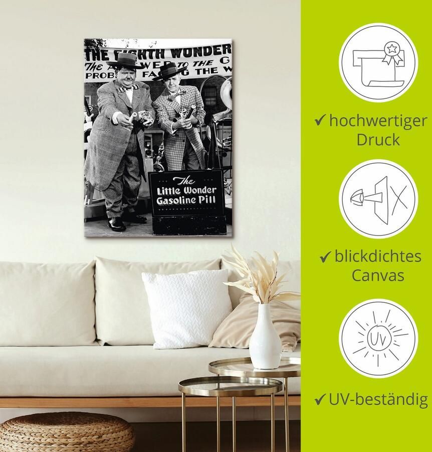 Artland Artprint De dikke en de dunne en de wonderpil 1943 als artprint op linnen poster muursticker in verschillende maten - Foto 2