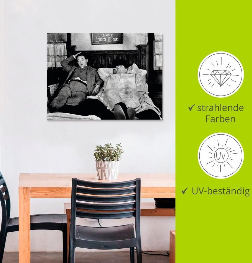 Artland Artprint De dikke en de dunne I als artprint van aluminium artprint voor buiten artprint op linnen poster muursticker - Foto 3