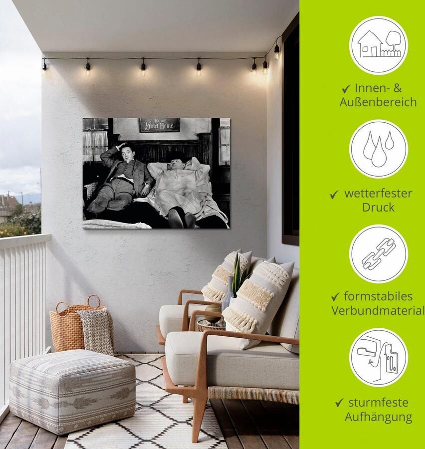 Artland Artprint De dikke en de dunne I als artprint van aluminium artprint voor buiten artprint op linnen poster muursticker - Foto 4