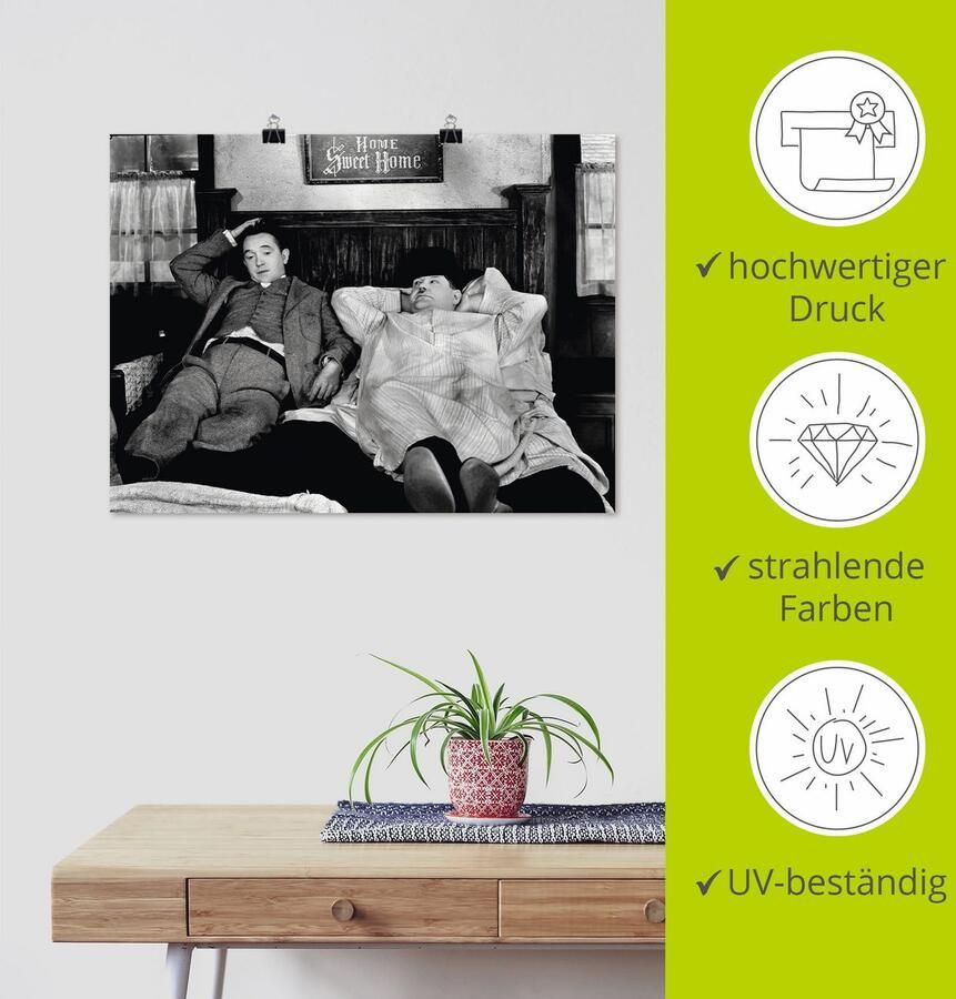 Artland Artprint De dikke en de dunne I als artprint van aluminium artprint voor buiten artprint op linnen poster muursticker - Foto 3