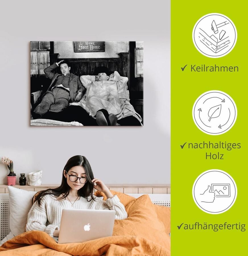 Artland Artprint De dikke en de dunne I als artprint van aluminium artprint voor buiten artprint op linnen poster muursticker - Foto 2