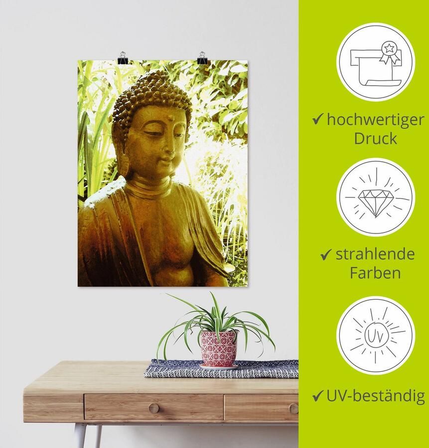 Artland Artprint De geest van boeddha als artprint op linnen poster muursticker in verschillende maten - Foto 3