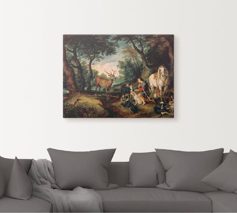 Artland Artprint op linnen De heilige Hubertus. - Foto 4