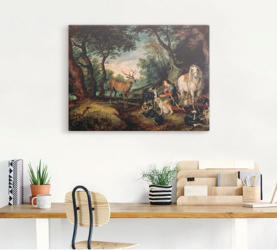 Artland Artprint op linnen De heilige Hubertus. - Foto 3