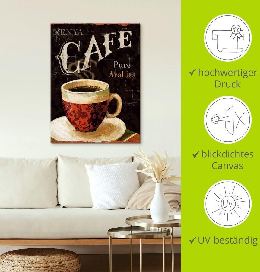 Artland Artprint De koffie van vandaag als artprint op linnen poster in verschillende formaten maten - Foto 2