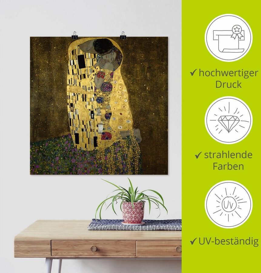 Artland Artprint De kus als artprint op linnen poster in verschillende formaten maten - Foto 3