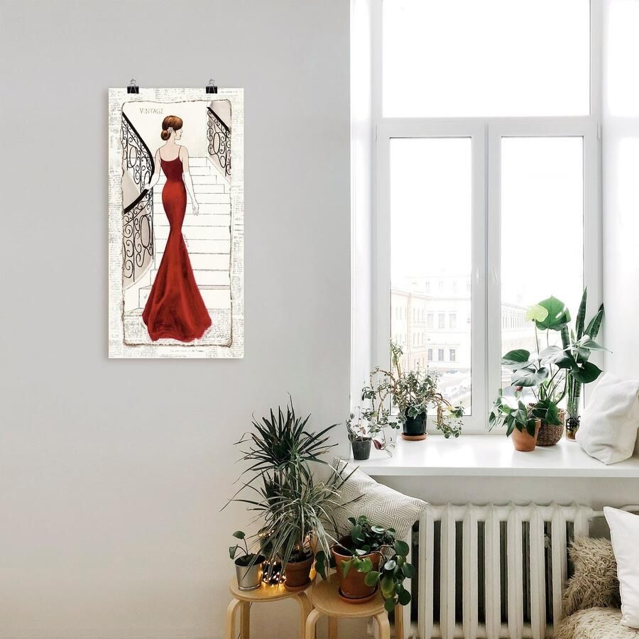 Artland Artprint De mooie in rood als artprint op linnen poster in verschillende formaten maten