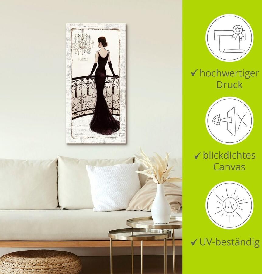 Artland Artprint De mooie in zwart als artprint op linnen poster in verschillende formaten maten - Foto 3