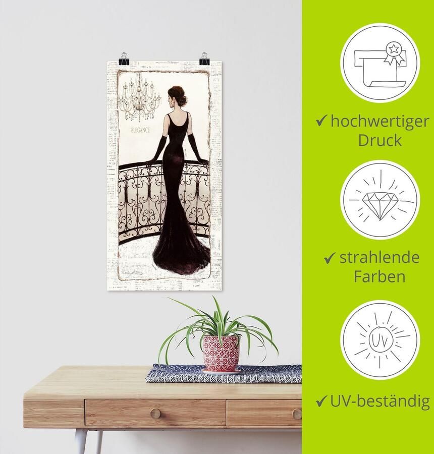 Artland Artprint De mooie in zwart als artprint op linnen poster in verschillende formaten maten - Foto 3