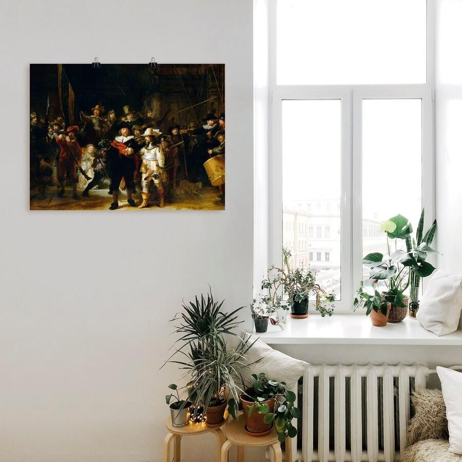 Artland Artprint De nachtwacht. 1642 als artprint op linnen poster in verschillende formaten maten