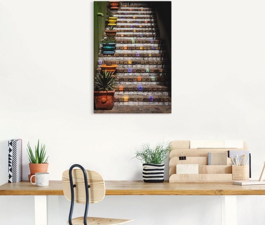 Artland Artprint De trap als artprint op linnen poster muursticker in verschillende maten - Foto 4