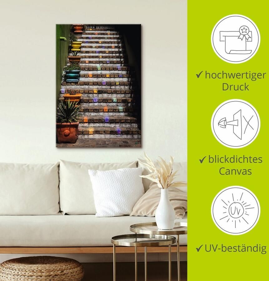 Artland Artprint De trap als artprint op linnen poster muursticker in verschillende maten - Foto 3