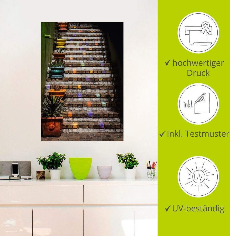 Artland Artprint De trap als artprint op linnen poster muursticker in verschillende maten - Foto 3