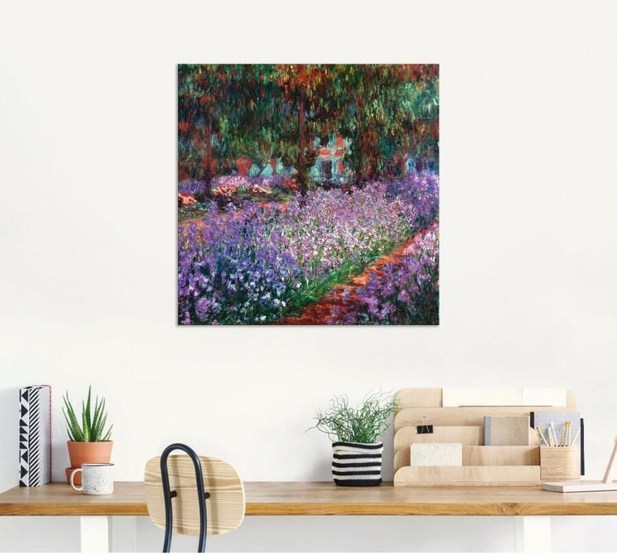 Artland Artprint De tuin van de kunstenaar bij Giverny als artprint van aluminium artprint voor buiten artprint op linnen in verschillende maten - Foto 5