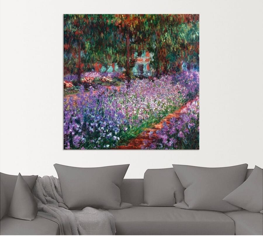 Artland Artprint De tuin van de kunstenaar bij Giverny als artprint van aluminium artprint voor buiten artprint op linnen in verschillende maten - Foto 6