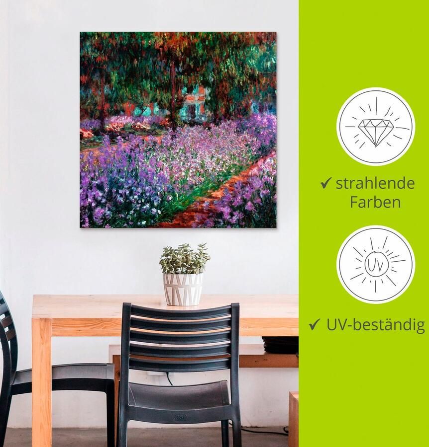 Artland Artprint De tuin van de kunstenaar bij Giverny als artprint van aluminium artprint voor buiten artprint op linnen in verschillende maten - Foto 3