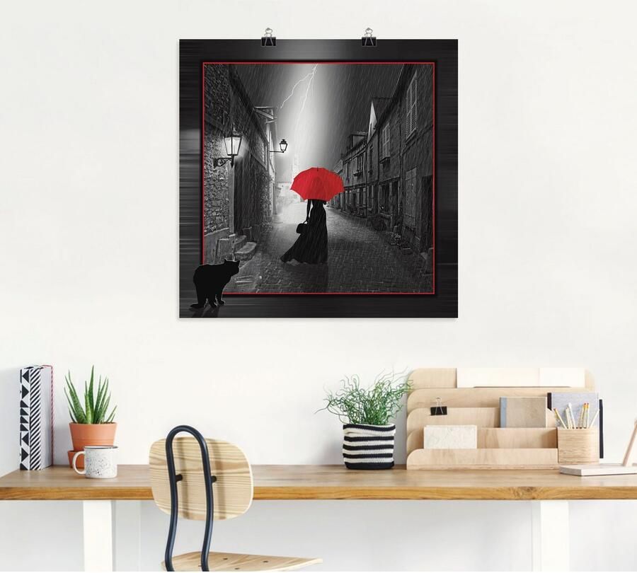 Artland Artprint De vrouw met de rode kap 2 als artprint op linnen poster muursticker in verschillende maten - Foto 5