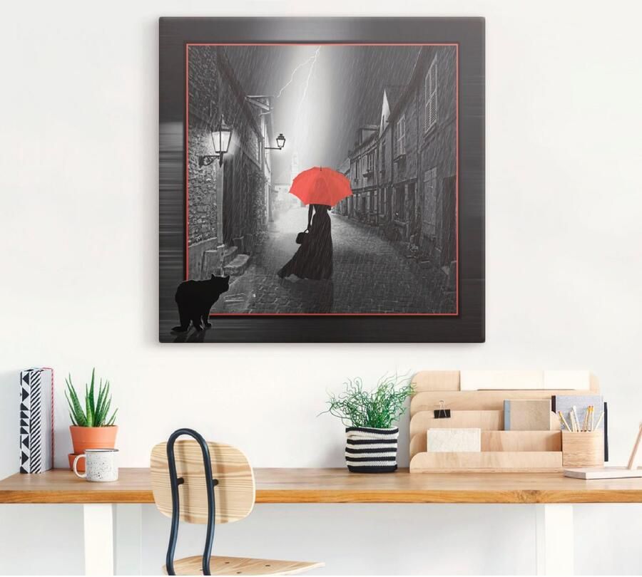 Artland Artprint De vrouw met de rode kap 2 als artprint op linnen poster muursticker in verschillende maten