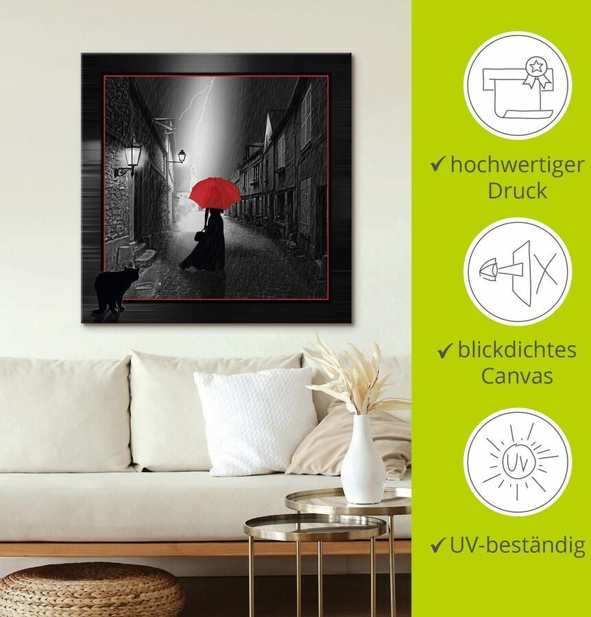 Artland Artprint De vrouw met de rode kap 2 als artprint op linnen poster muursticker in verschillende maten - Foto 4
