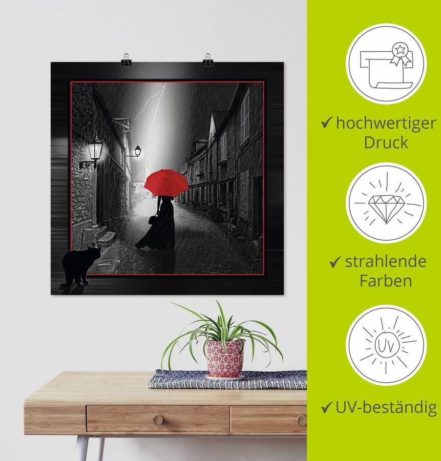 Artland Artprint De vrouw met de rode kap 2 als artprint op linnen poster muursticker in verschillende maten - Foto 4