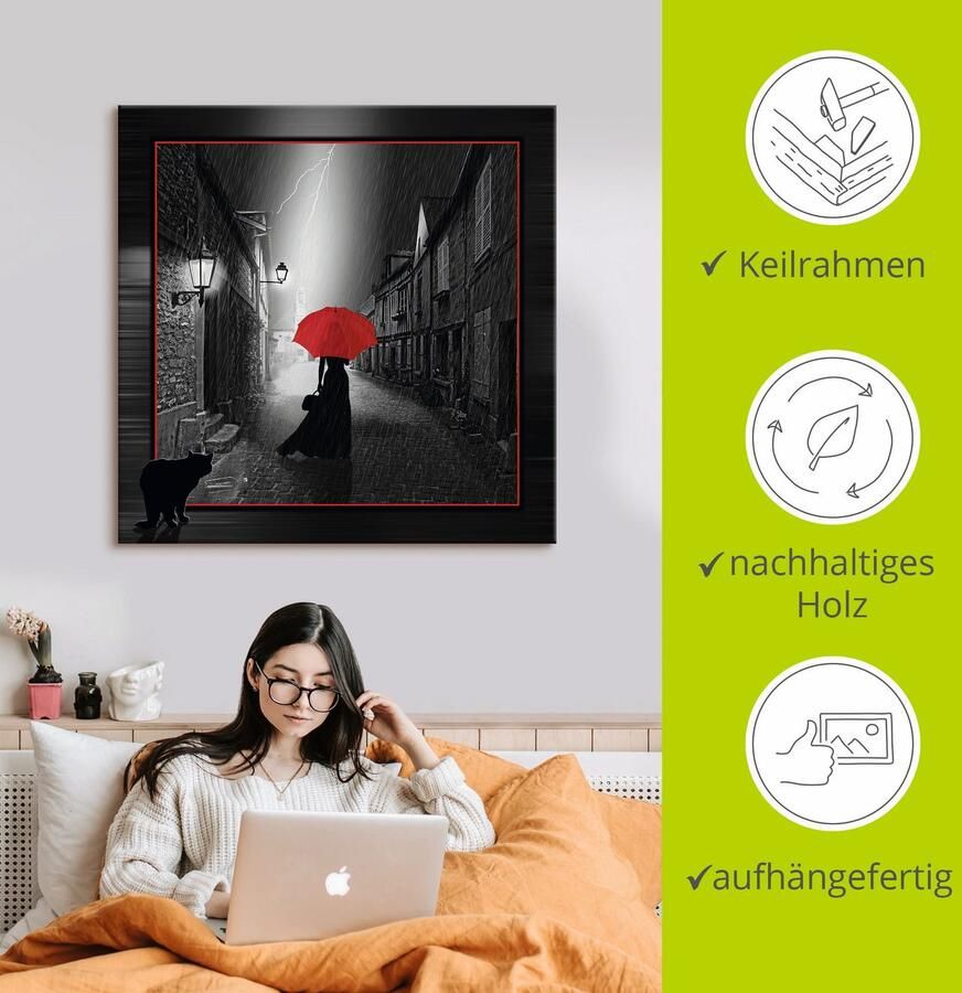 Artland Artprint De vrouw met de rode kap 2 als artprint op linnen poster muursticker in verschillende maten - Foto 3