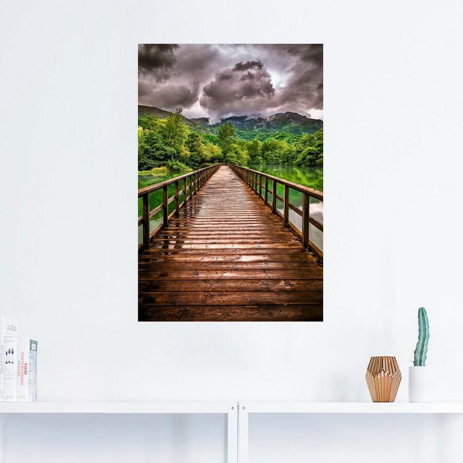 Artland Artprint De weg naar eindeloosheid als artprint op linnen muursticker in verschillende maten