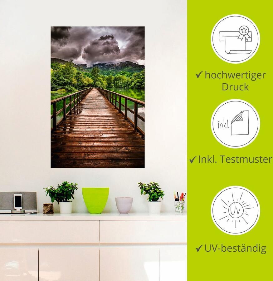 Artland Artprint De weg naar eindeloosheid als artprint op linnen muursticker in verschillende maten - Foto 2