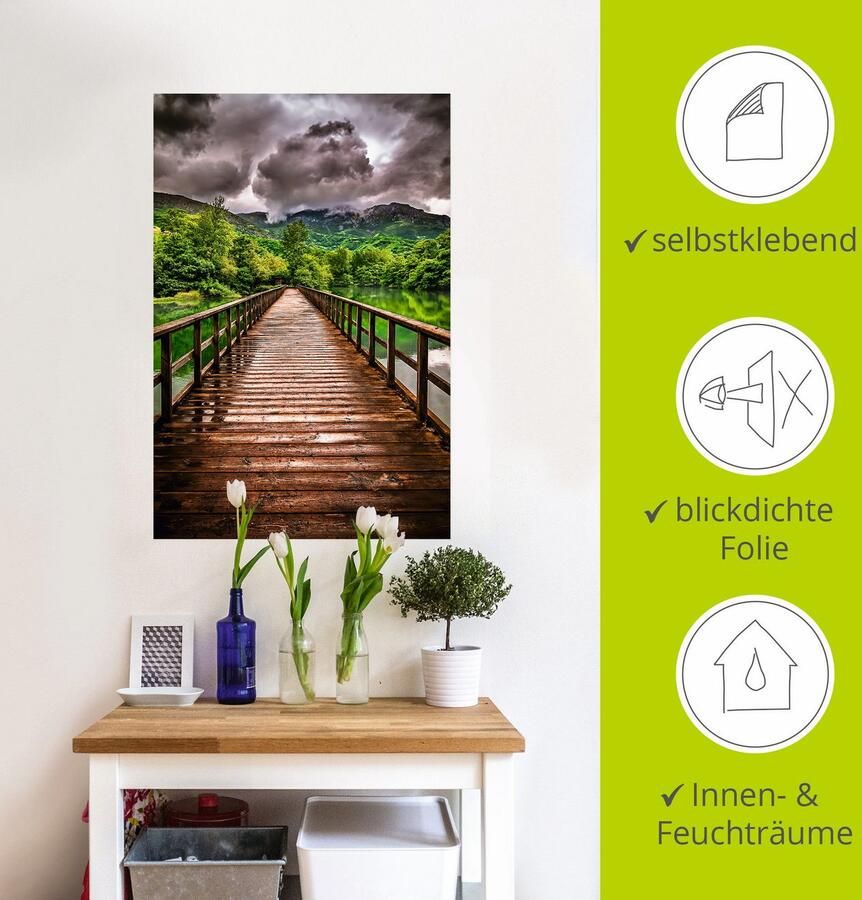 Artland Artprint De weg naar eindeloosheid als artprint op linnen muursticker in verschillende maten - Foto 3