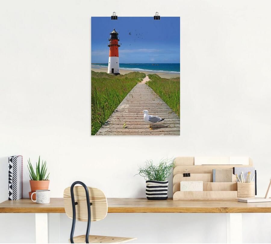 Artland Artprint De weg naar zee als artprint op linnen poster in verschillende formaten maten - Foto 4