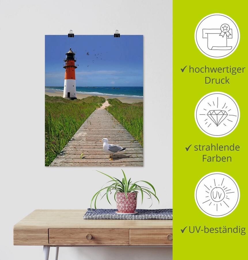 Artland Artprint De weg naar zee als artprint op linnen poster in verschillende formaten maten - Foto 3