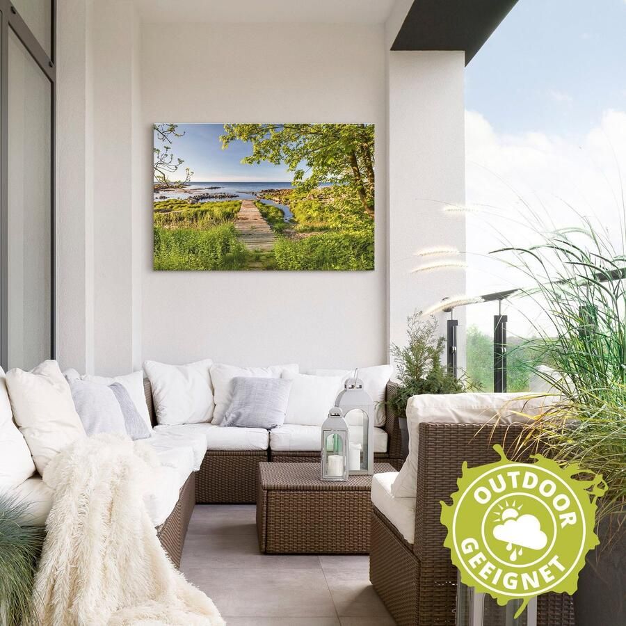 Artland Artprint De weg naar zee op Bornholm als artprint van aluminium artprint op linnen muursticker of poster in verschillende maten - Foto 2