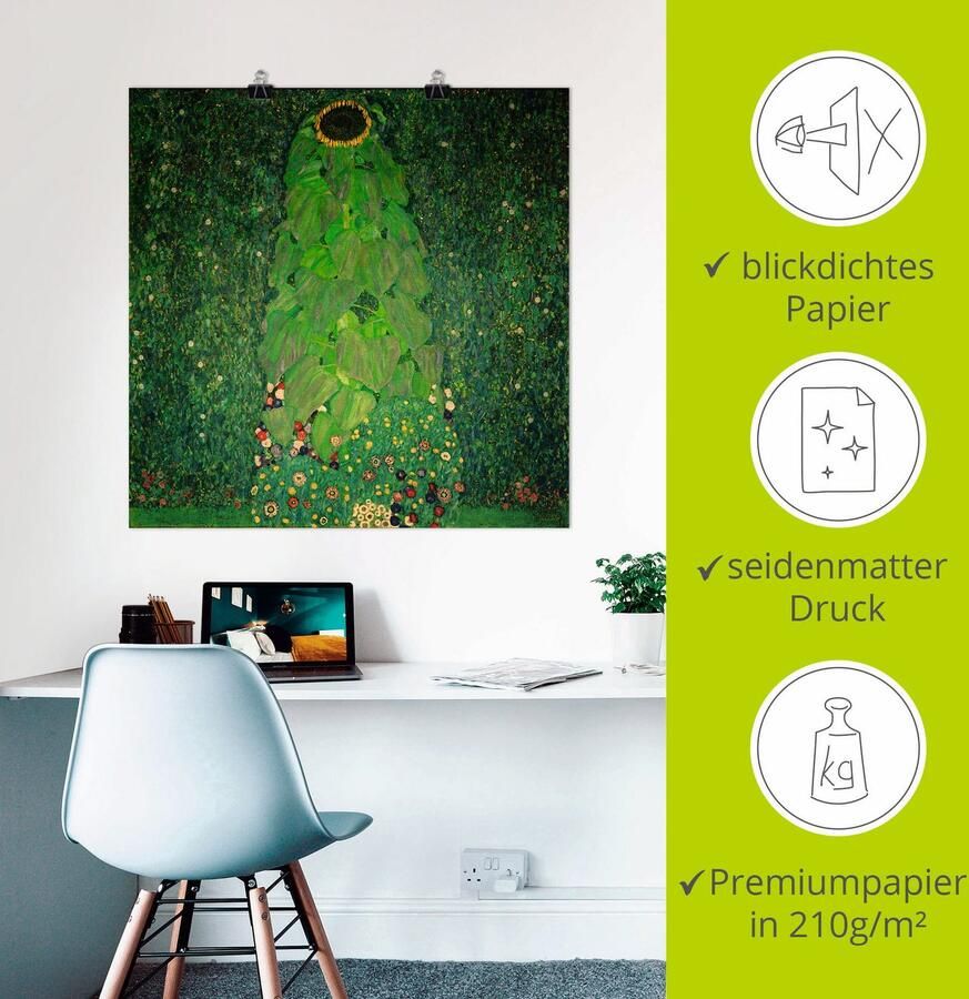 Artland Artprint De zonnebloem als artprint op linnen poster in verschillende formaten maten - Foto 2