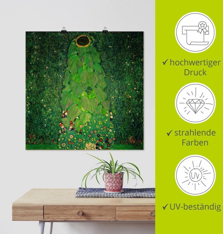 Artland Artprint De zonnebloem als artprint op linnen poster in verschillende formaten maten - Foto 3