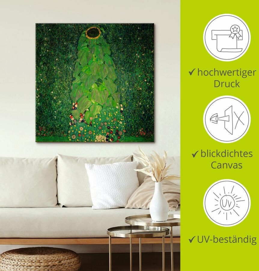 Artland Artprint De zonnebloem als artprint op linnen poster in verschillende formaten maten - Foto 2