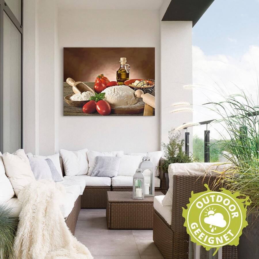 Artland Artprint Deeg voor pizza als artprint van aluminium artprint voor buiten artprint op linnen poster in verschillende maten. maten