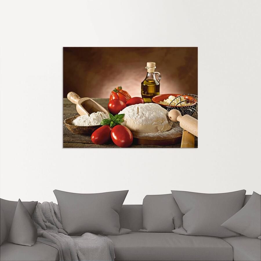 Artland Artprint Deeg voor pizza als artprint van aluminium artprint voor buiten artprint op linnen poster in verschillende maten. maten - Foto 2