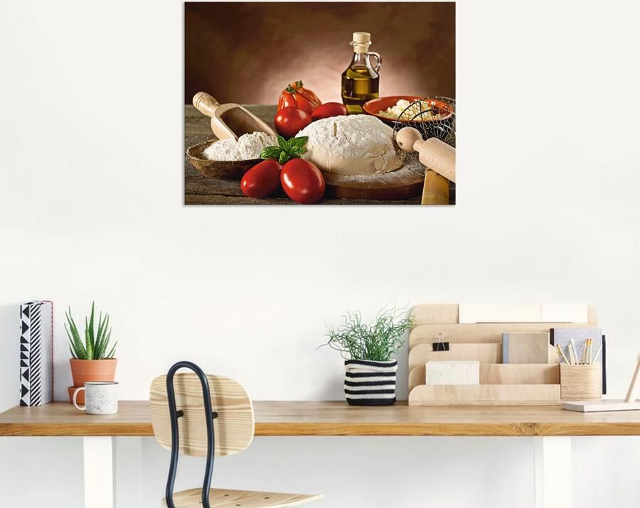 Artland Artprint Deeg voor pizza als artprint van aluminium artprint voor buiten artprint op linnen poster in verschillende maten. maten - Foto 6