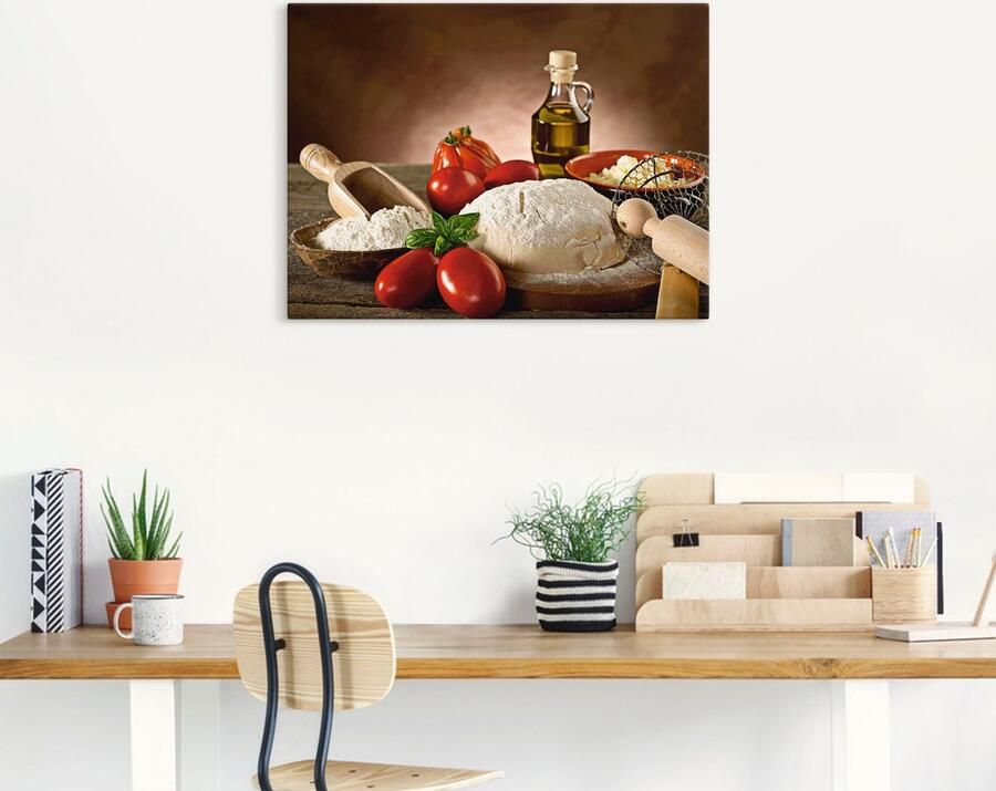 Artland Artprint Deeg voor pizza als artprint van aluminium artprint voor buiten artprint op linnen poster in verschillende maten. maten - Foto 6