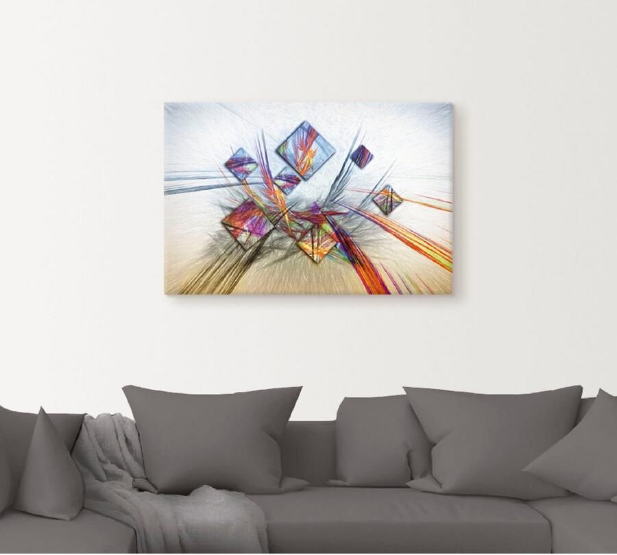 Artland Artprint Digitale abstracte schilderkunst als artprint op linnen poster in verschillende formaten maten - Foto 4