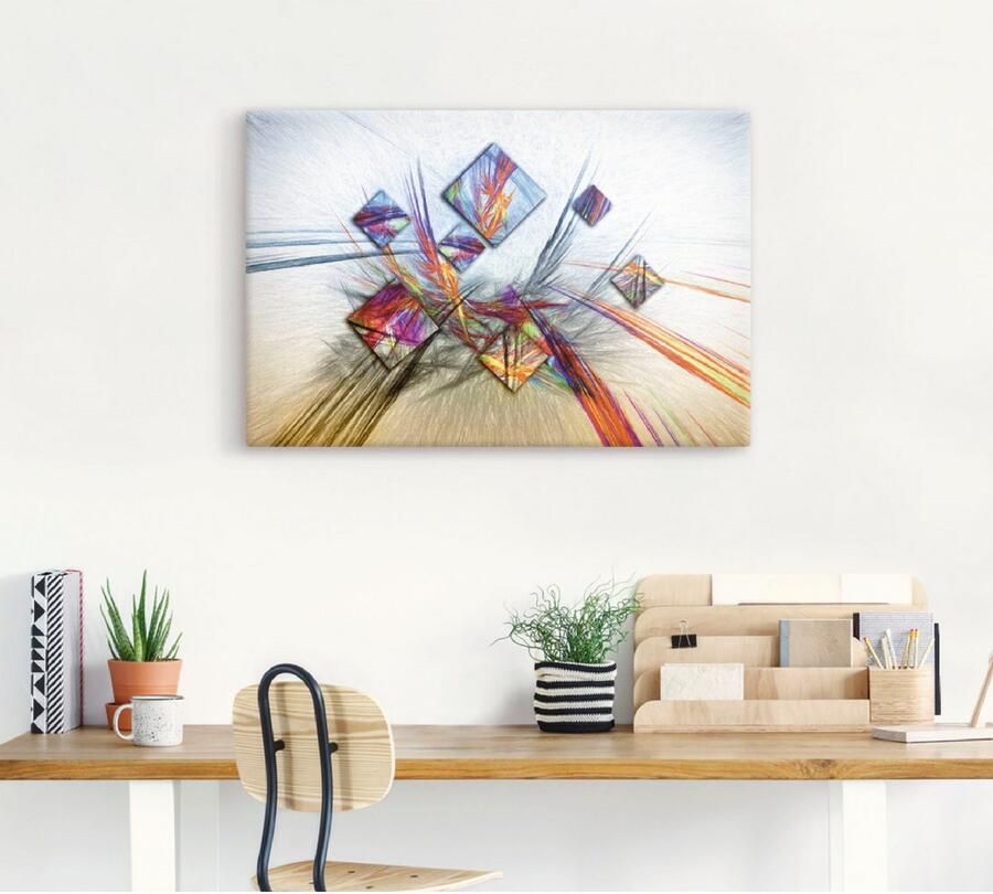 Artland Artprint Digitale abstracte schilderkunst als artprint op linnen poster in verschillende formaten maten - Foto 5