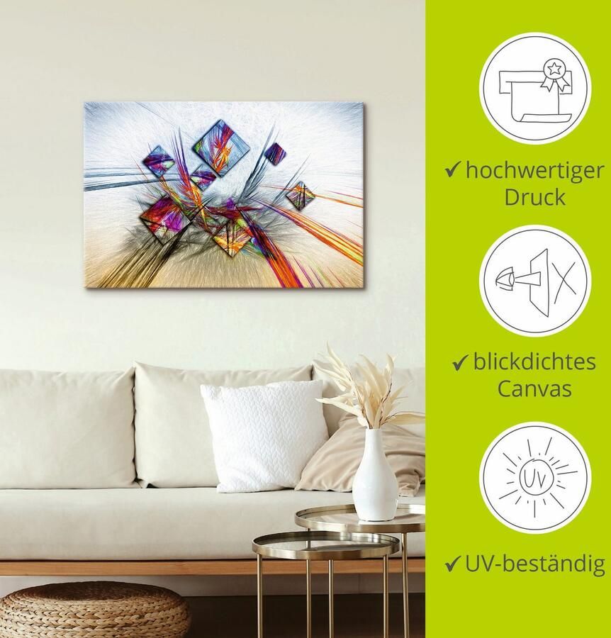 Artland Artprint Digitale abstracte schilderkunst als artprint op linnen poster in verschillende formaten maten - Foto 3