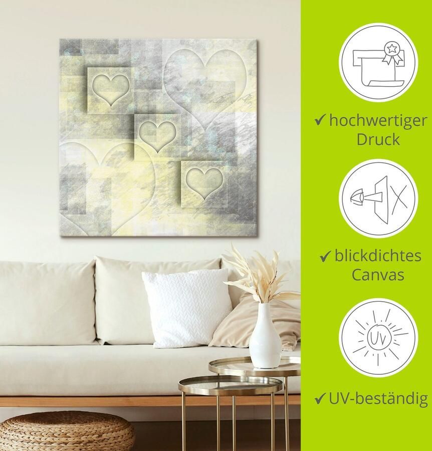 Artland Artprint Digitale kunst harten als artprint van aluminium artprint voor buiten artprint op linnen in verschillende maten - Foto 2